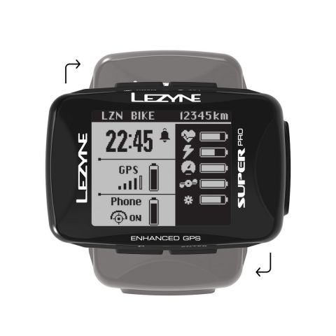 GPS Lezyne Super Pro HRSC con sensores de Vel Cadencia y cardíaco