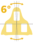 Calas ruta Shimano SL-SH11 amarilla 6 grados